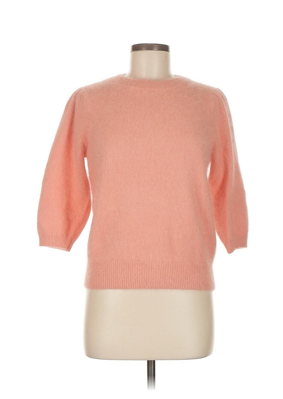 petite mendigote angora Pink 3/4 Sleeve Open Back Sweater M